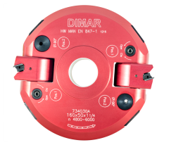 Фреза насадная Dimar 7340301 фаска угловая с плавной регулировкой D160x50 Z2 диапазон -90º to +90º сменные ножи посадка 30