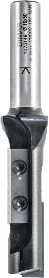 Фреза Dimar 1073149 пазовая кукуруза D16x50 L107 Z1+1 хвостовик 12