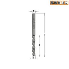 Сверло HWM для присадочного станка 3x27x55 Z=2 S=3 RH CMT 363.030.41