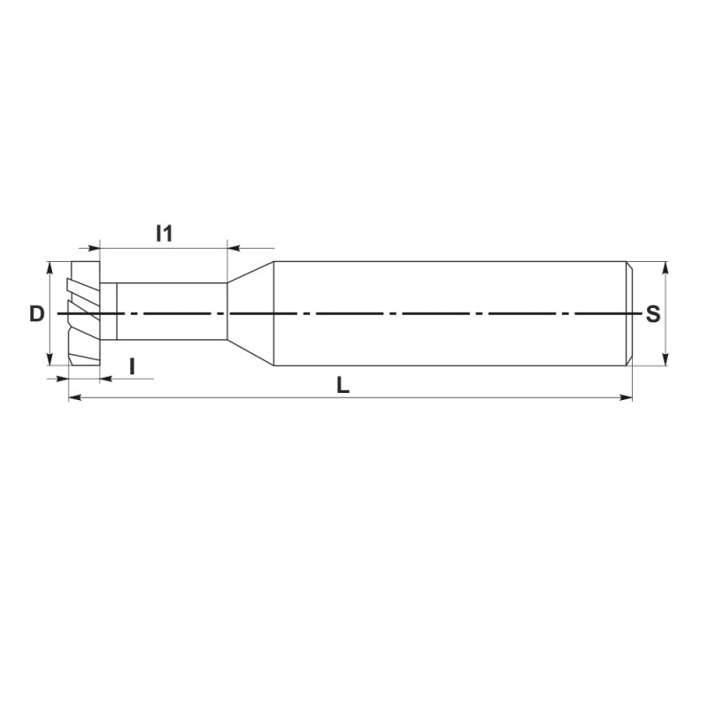 Фреза T-образная 12х2 по металлу DJTOL GT4-12x2