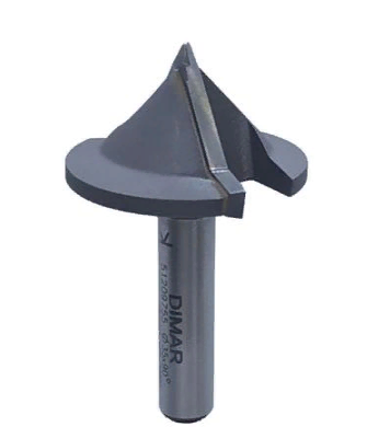 Фреза Dimar 51209755  по гипсокартону 12,7 мм паз 90ºгр под впитывающий клей D35 хв 8 (L1-97 мм, L2-17 мм, D1-35 мм, D2-8 мм)