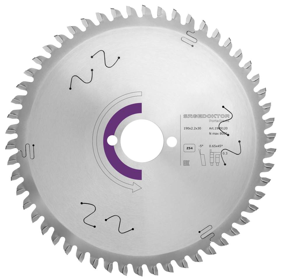 Пила портативная SAGEDOKTOR 190x2.2x1.8x30x54Z D-M5 PortaGrade Multi Pinholes 1909120 Purple A1602