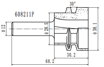 Фреза сращивание 15-30мм (Щит) Z=2 D=38.1x32x71 S=12 PROCUT 608211P