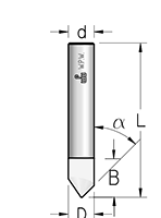 Фреза WPW SCV9003 V паз 90 гр для триммера D6 B9,5 Z1 хвостовик 6