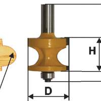 Фреза кром. полустержневая ф19мм R3,2мм хв. 12мм Энкор 46480