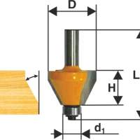 Фреза кром конусная ф25,4х11мм 45° хв 8мм Энкор 9234