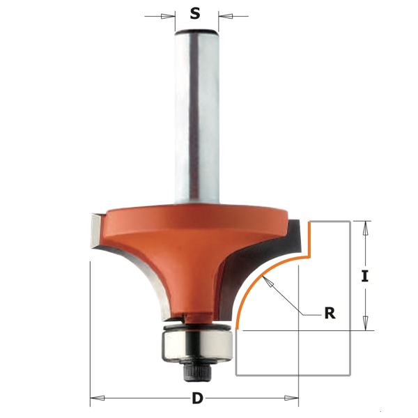 СМТ Фреза концевая радиусная S=8 D=14,7x12,7x52,5 R=1 RH 938.147.11
