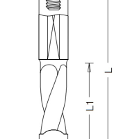 Сверло Dimar 5580077L глухое левое D10,5x27 L57,5 хвостовик 10x27 присадка