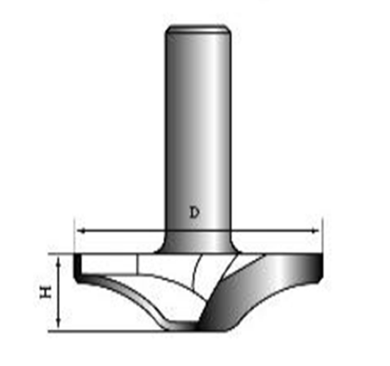 Фреза для фасадов DF50-011 D=50x11x50 S=12 PROCUT DF50-011 (L1-54 мм, L2-12 мм, D1-50.8 мм, D2-12 мм)