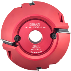 Фреза насадная Dimar 7335101 КЛЮВ фаска 45 гр и колонны D160x56 Z4 диапазон 90º сменные ножи посадка 30