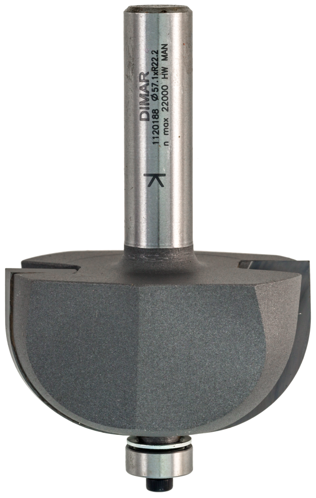 Фреза Dimar 1120189 фаска галтель R22,2 D57,1x31,8 L81 подшипник, хвостовик 12