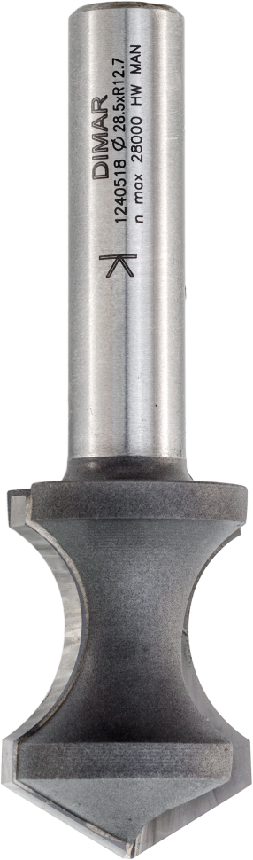 Фреза Dimar 1240519 катушка врезная R12,7 D28,5x40 L92 подшипник, хвостовик 12