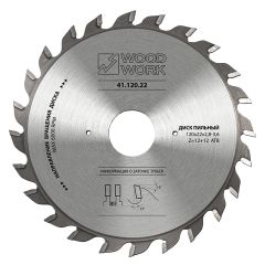 Диск пильный подрезной 120*20H*12+12T  A=10º FT Woodwork 41.120.20