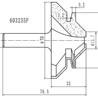 Фреза угловое сращивание 45° (15-28.5мм) Z=2 D=70x32x74 S=12 PROCUT 603235P