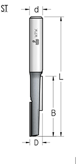 Фреза WPW ST91272 пазовая легкий рез D12,7 B57 Z1+1 хвостовик 12