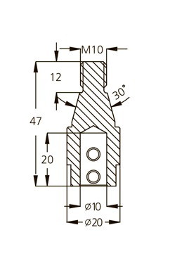Патрон WPW TM10102R присадочный правый для VITAP, BUSSELATO, OMPEX D20 L47