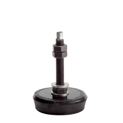 Опора регулируемая D=76 M12 нагрузка 1300N с гайками и шайбами, 4 шт.