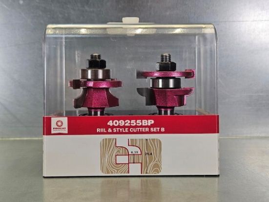 Комплект 2 фрезы (Мебельная обвязка) тип B  Z=2 D=41x19-25.4 S=12 PROCUT 409255BP (L1- мм, L2-25.4 мм, D1-41 мм, D2-12 мм)