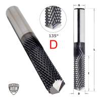 Фреза монолитная для композитных материалов D=12x25x75 RH (с врезным зубом) CMT 151.120.25D