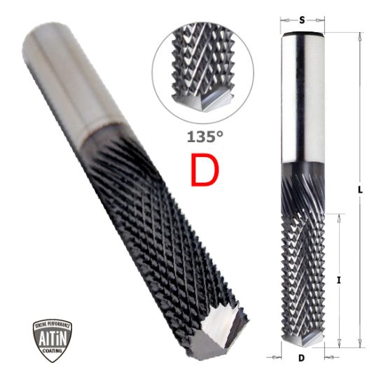 Фреза монолитная для композитных материалов D=12x25x75 RH (с врезным зубом) CMT 151.120.25D (L1-75 мм, L2-25 мм, D1-12 мм, D2-12 мм)