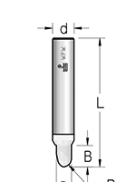 Фреза WPW SCRB483 галтель R2,4 монолитная для триммера D4,8 B6,5 Z1 хвостовик 6