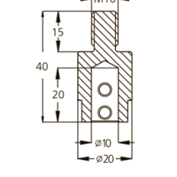 Патрон WPW TM10103L присадочный левый для HOLZMA, AYEN, TORWEGGE D20 L40