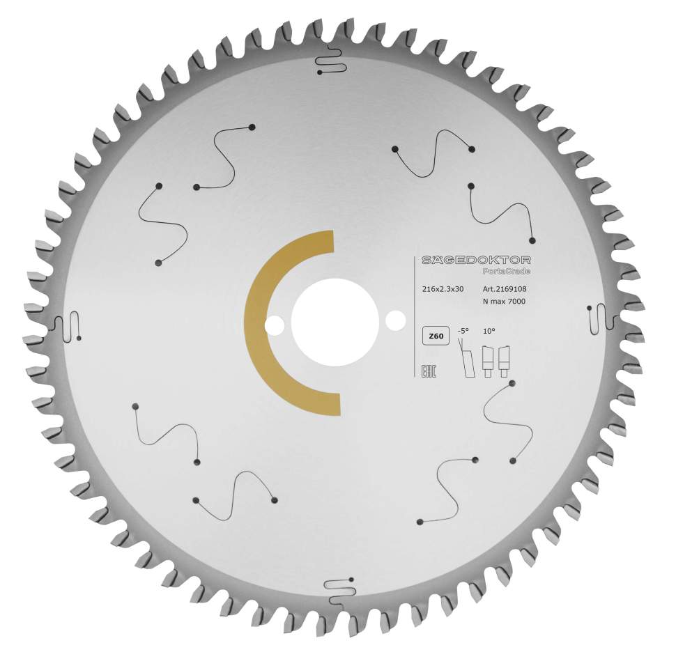 Пила портативная SAGEDOKTOR 216x2.3x1.6x30x60Z CBD-M5 PortaGrade Wood Pinholes 2169108 Yellow P2108
