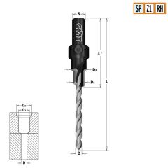 Сверло конфирмат SP 10,6x87 Z=1 S=9 RH CMT 515.042.31