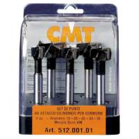 Комплект 5 сверел чашечных (бокс) TCT S=10 D=15-20-25-30-35 L=90 RH CMT 512.001.01