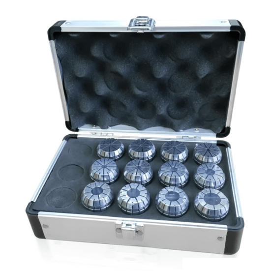 Набор цанг ER32 | DIN 6499 - 12 цанг в металлическом кейсе 755.001