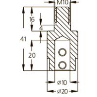 Патрон WPW TM10105L присадочный левый для SCM, BIESSE, MORBIDELLI D20 L41