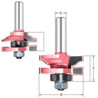 Комплект 2 фрезы (Мебельная обвязка) Z=2 D=41x19.1-25.9 h=9.5 (L=71) S=12 (подш=22мм) PROCUT 409272AP/409272BP