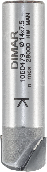 Фреза Dimar 5548061 для свободной гибки Алюкобонда на угол до 180 гр  D250x10,2 L хвостовик 25,4 (L1-47 мм, L2-7.5 мм, D1-14 мм, D2-12 мм)