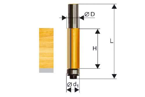 Фреза кромочная прямая ф9,5х13мм хв. 8мм Энкор 46160