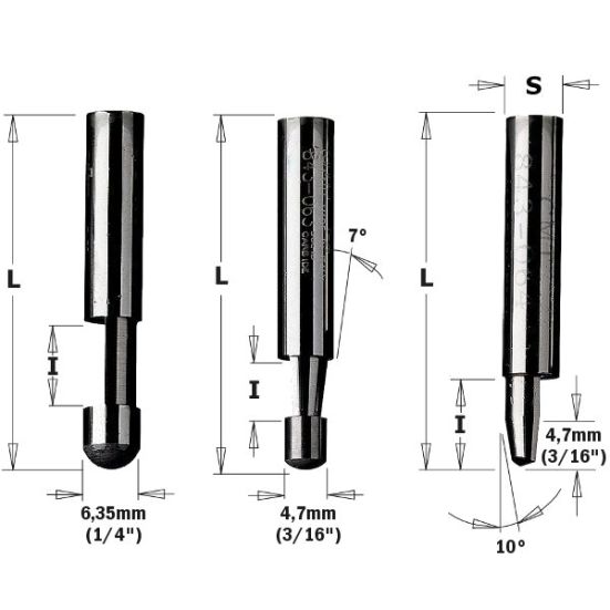 СМТ Фреза кромочная монолитная Z1 S=6 D=6X9.5X39 742.095.11 (L1-38 мм, L2-9.5 мм, D1-6 мм, D2-6 мм)