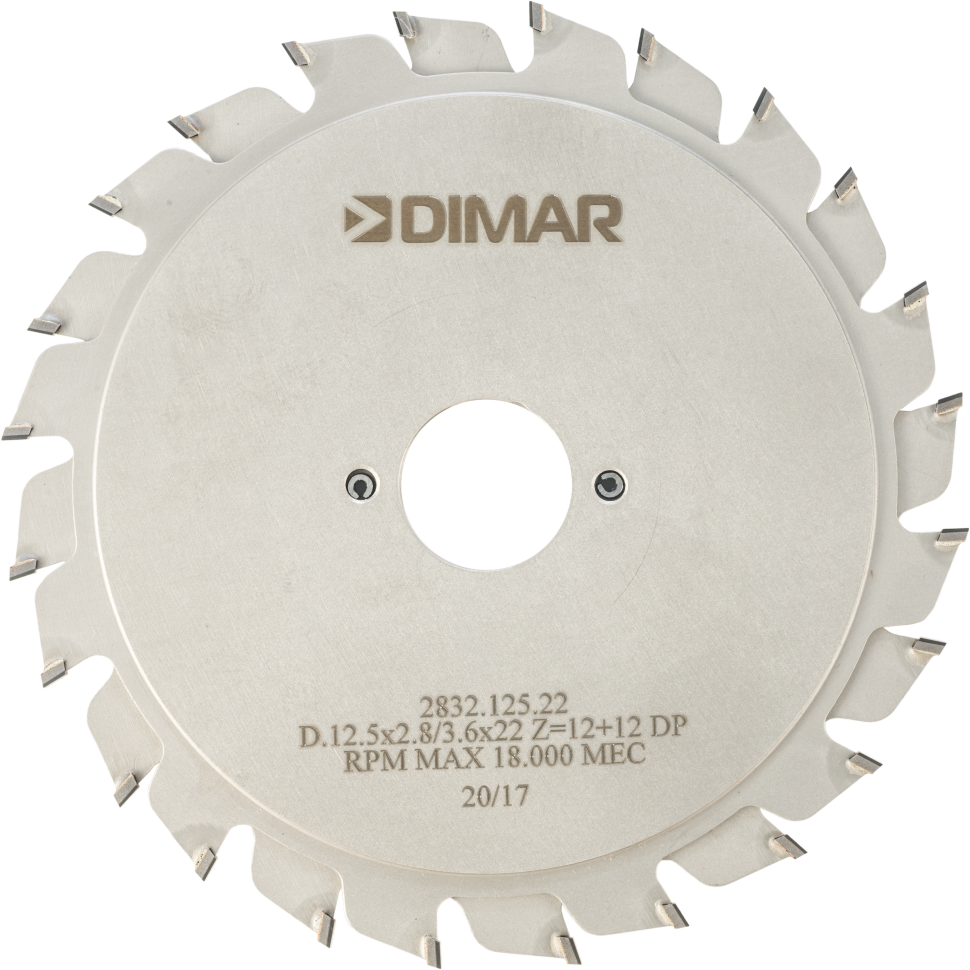 Пила Dimar 2833.125.45 алмазная подрезка D125x45x4,4/5,2 Z24 коническая для пильного центра
