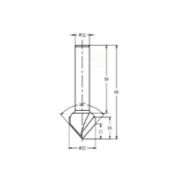 Фреза алмазная филёночная V образная TD-031 90° D=22x16x69 S=12 Rotis 312212.01