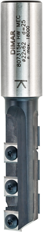Фреза Dimar 807315H  пазовая компрессия со сменными ножами D22x62 L135 хвостовик 25x55