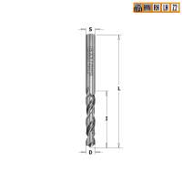 Сверло HWM для присадочного станка 3x27x55 Z=2 S=3 RH CMT 363.030.21