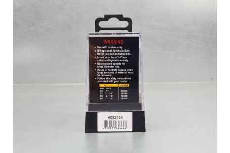 Фреза профильная для плинтусов D=38x38x75 S=12 ARDEN 403215A (L1-75 мм, L2-38 мм, D1-38 мм, D2-12 мм)