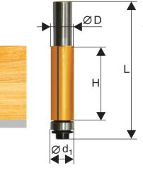 Фреза кромочная прямая ф9,5х13мм хв 8мм Энкор 10520