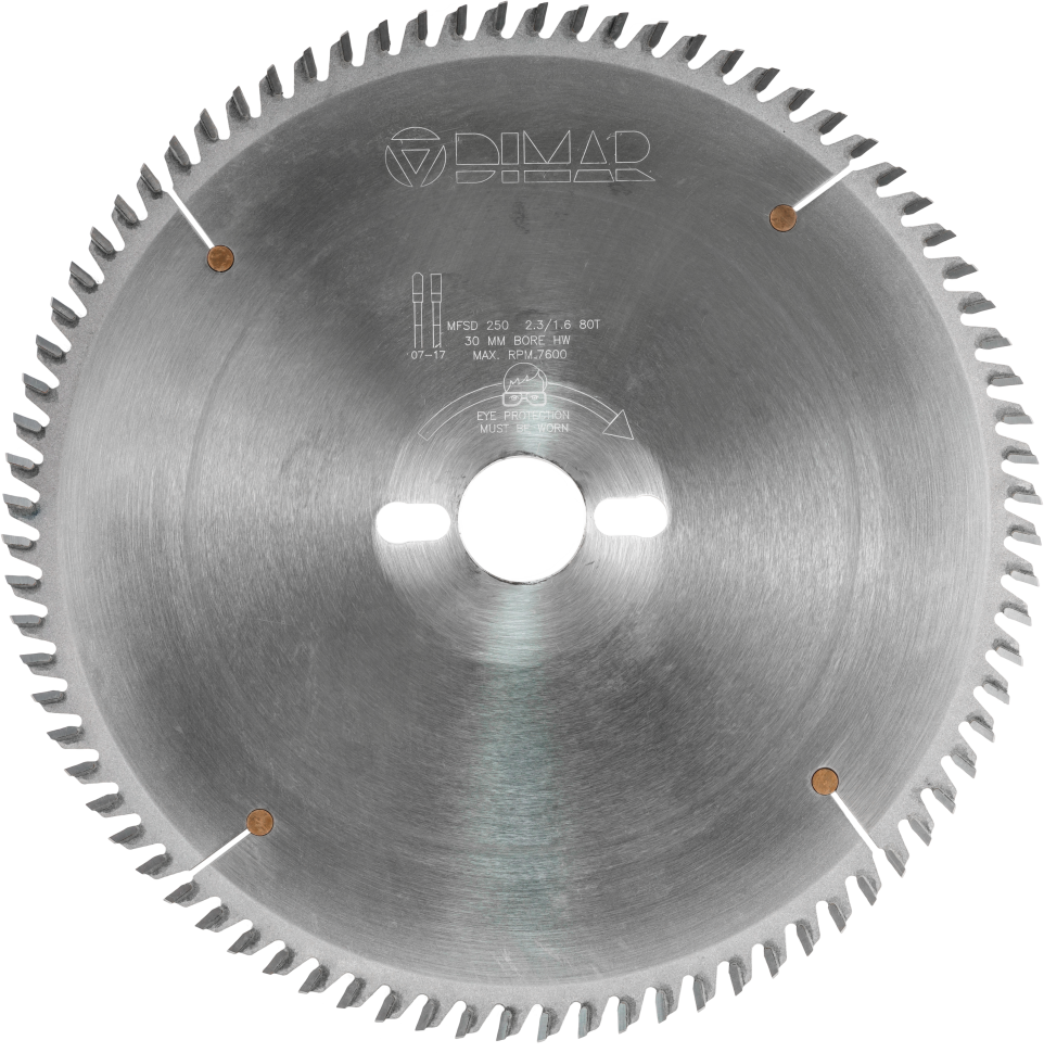 Пила Dimar 90131756 тонкий пропил D250x30x2,3 Z80 для ДСП и МДФ