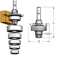 Оправка WPW NS79053 для дисковых фрез серии N с 5 подшипниками хвостовик 6