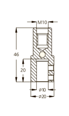Патрон WPW TM10107R присадочный правый для SCHEER D20 L46