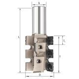 Фреза обгонная со сменными ножами (14x14x2) D=50x60х110 S=20 Rotis 141506020 (L1-110 мм, L2-60 мм, D1-50 мм, D2-20 мм)