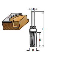 Фреза WPW P3FU4192 пазовая чистовая стружка ВВЕРХ Z3 D19 B25 L76 хвостовик 12 (L1-76 мм, L2-25 мм, D1-19 мм, D2-12 мм)
