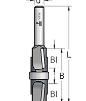 Фреза WPW FT51273 D12,7 B35 Z2 обгонная одновременного для снятия двух свесов хвостовик 6