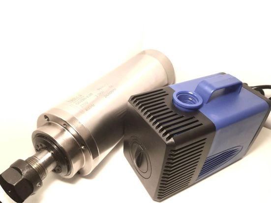 Набор "Шпиндель 2.2 кВт вод. охл. + помпа 3500 l/h" для фрезерного станка ЧПУ