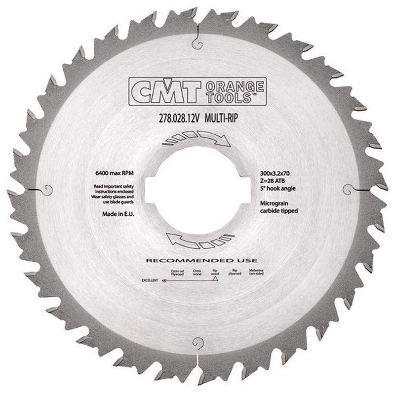 Диск пильный 300x70x3,2/2,2 18° 10° ATB Z=28 CMT 278.028.12V