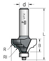 Фреза WPW MRM0303 профиль классика R3 D20 B10 с подшипником хвостовик 6